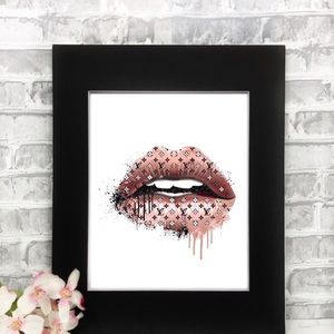 COPY - COPY - Framed fashion lip wall decor